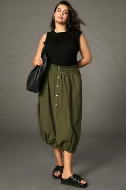 Hot Sale ???? Pilcro Buttondown Bubble ???? Skirt MOSS ???? -PAIGE-shop unnamed file 2297