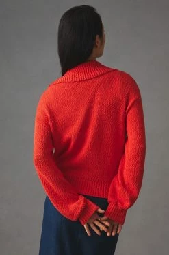 Outlet ???? Maeve V-Neck Polo Sweater BRIGHT RED ???? 3 Outlet ???? Maeve V-Neck Polo Sweater BRIGHT RED ???? -PAIGE-shop unnamed file 2328