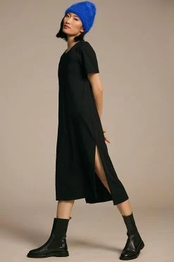 Cheapest ???? By Anthropologie Cotton ???? Dress BLACK ✔️ -PAIGE-shop unnamed file 233