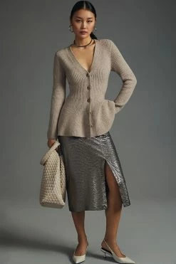 Hot Sale ❤️ Maeve Hourglass Cardigan Sweater TAUPE ???? -PAIGE-shop unnamed file 2363