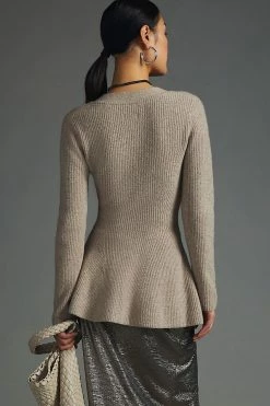 Hot Sale ❤️ Maeve Hourglass Cardigan Sweater TAUPE ???? -PAIGE-shop unnamed file 2364