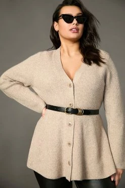 Hot Sale ❤️ Maeve Hourglass Cardigan Sweater TAUPE ???? -PAIGE-shop unnamed file 2366