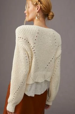 Cheap ???? By Anthropologie Layered Sweater IVORY ???? -PAIGE-shop unnamed file 2374