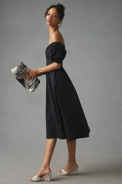 Buy ???? Maeve Puff-Sleeve Sweetheart ???? Dress BLACK ???? -PAIGE-shop unnamed file 2380