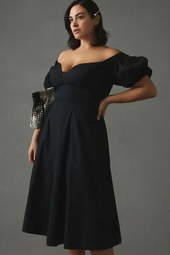 Buy ???? Maeve Puff-Sleeve Sweetheart ???? Dress BLACK ???? -PAIGE-shop unnamed file 2384
