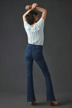 Cheapest ???? Pilcro Pull-On Flare ???? Jeans DENIM DARK ???? -PAIGE-shop unnamed file 2425