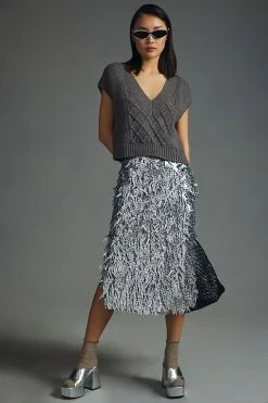 Top 10 ???? Maeve Willa Cable-Knit Sweater Vest GREY ???? 5 Top 10 ???? Maeve Willa Cable-Knit Sweater Vest GREY ???? -PAIGE-shop unnamed file 2430