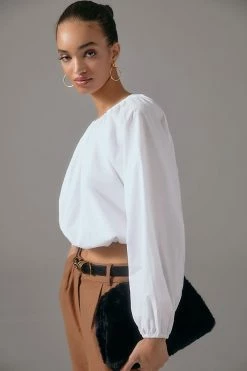 Buy ???? Maeve Poplin Bubble Blouse WHITE ⌛ 4 Buy ???? Maeve Poplin Bubble Blouse WHITE ⌛ -PAIGE-shop unnamed file 2441