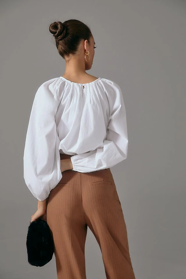 Maeve Poplin Bubble Blouse Buy ???? Maeve Poplin Bubble Blouse WHITE ⌛ -PAIGE-shop unnamed file 2442