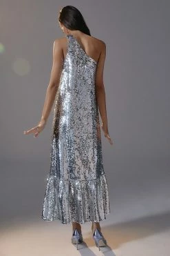 Cheapest ???? Maeve One-Shoulder Sequin ???? Dress SILVER ⭐ -PAIGE-shop unnamed file 2446