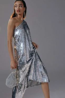Cheapest ???? Maeve One-Shoulder Sequin ???? Dress SILVER ⭐ -PAIGE-shop unnamed file 2447