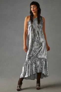 Cheapest ???? Maeve One-Shoulder Sequin ???? Dress SILVER ⭐ -PAIGE-shop unnamed file 2449