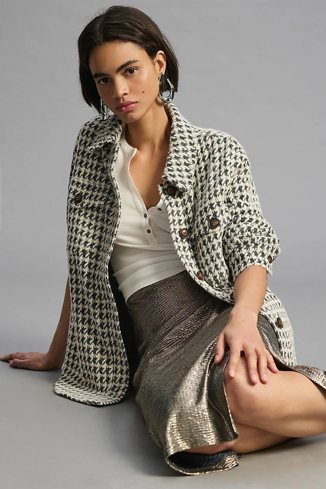 Greylin Knit Shirt Jacket Promo ???? Greylin Knit ???? Shirt Jacket BLACK MOTIF ???? -PAIGE-shop unnamed file 2451