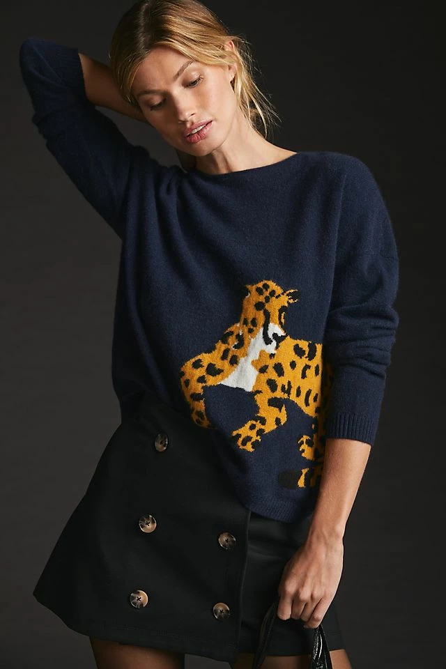 Maeve Cashmere Intarsia Sweater Top 10 ???? Maeve Cashmere Intarsia Sweater NAVY ???? -PAIGE-shop unnamed file 2456