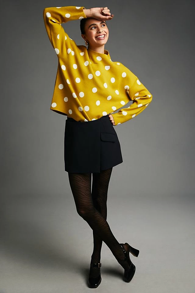 Maeve Carys Mock-Neck Sweater Outlet ???? Maeve Carys Mock-Neck Sweater YELLOW MOTIF ⌛ -PAIGE-shop unnamed file 2463