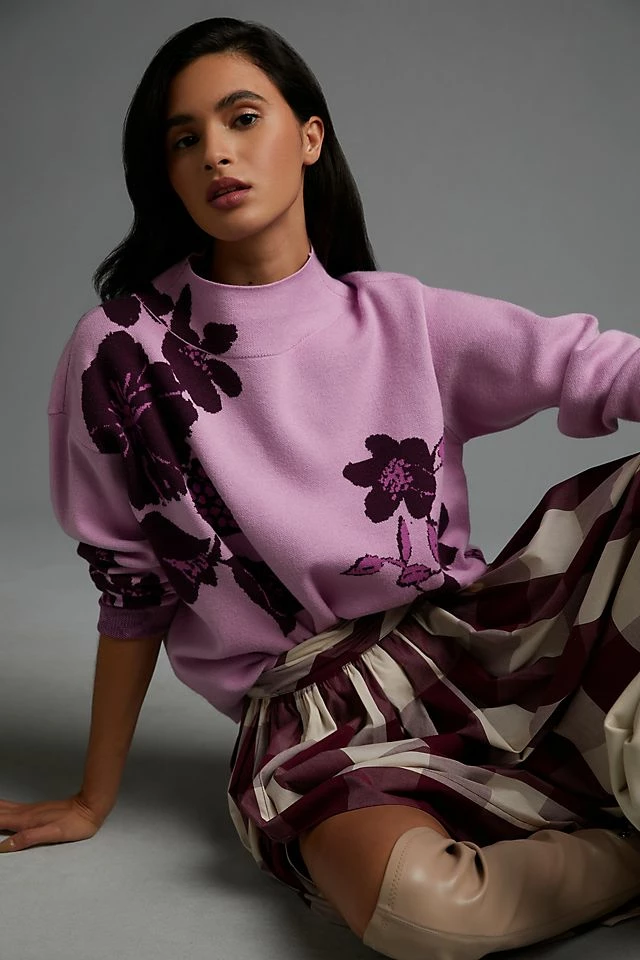 Jo Faulkner for Anthropologie Carys Sweater Best deal ???? Maeve Jo Faulkner For Anthropologie Carys Sweater LILAC ???? -PAIGE-shop unnamed file 2468