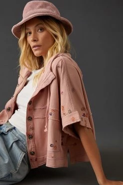 Top 10 ✔️ Daily Practice By Anthropologie The Menorca Hoodie CORAL 👍