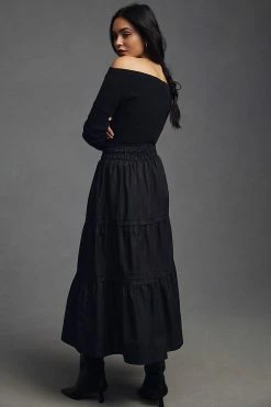 Discount ???? The Somerset Collection By Anthropologie The Somerset Maxi ???? Skirt BLACK ???? -PAIGE-shop unnamed file 2498