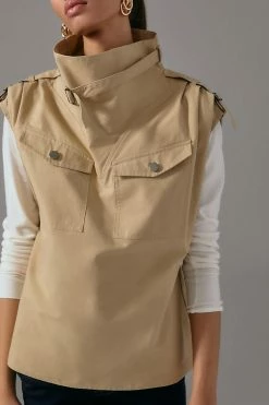 Discount ???? Mare Mare X Anthropologie Sleeveless Utility Top BEIGE ???? -PAIGE-shop unnamed file 2529