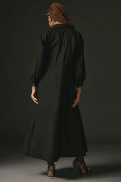 Outlet ✨ Maeve Cinched ???? Shirt ???? Dress BLACK ???? 4 Outlet ✨ Maeve Cinched ???? Shirt ???? Dress BLACK ???? -PAIGE-shop unnamed file 2593