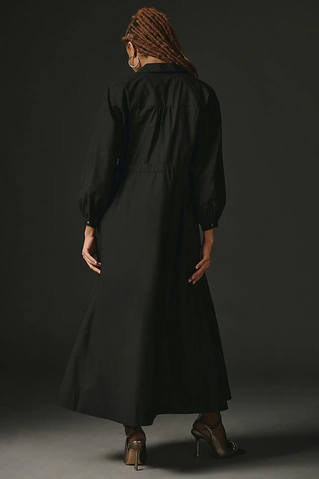 Maeve Cinched Shirt Dress Outlet ✨ Maeve Cinched ???? Shirt ???? Dress BLACK ???? -PAIGE-shop unnamed file 2593