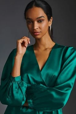 Promo ⭐ Nikasha Embroidered Satin ???? Dress GREEN ???? -PAIGE-shop unnamed file 2599