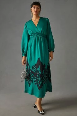 Promo ⭐ Nikasha Embroidered Satin ???? Dress GREEN ???? -PAIGE-shop unnamed file 2601