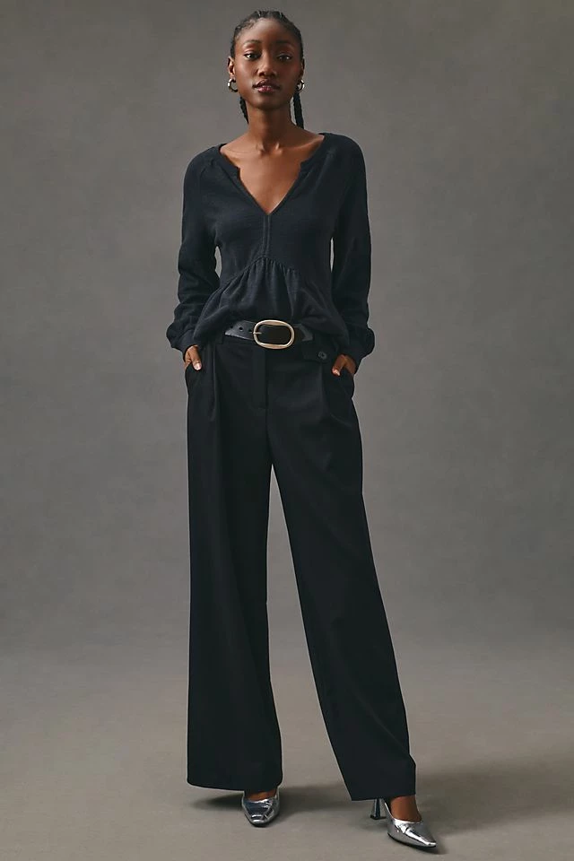 Pilcro Long-Sleeve Babydoll Top Outlet ???? Pilcro Long-Sleeve Babydoll Top BLACK ⭐ -PAIGE-shop unnamed file 2606