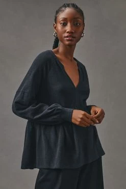 Outlet ???? Pilcro Long-Sleeve Babydoll Top BLACK ⭐ 6 Outlet ???? Pilcro Long-Sleeve Babydoll Top BLACK ⭐ -PAIGE-shop unnamed file 2607