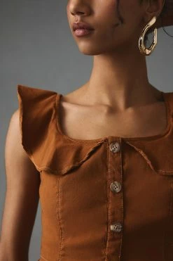 Cheap ???? By Anthropologie Buttondown ???? Dress BROWN ???? -PAIGE-shop unnamed file 2622