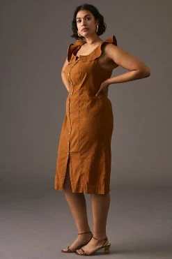 Cheap ???? By Anthropologie Buttondown ???? Dress BROWN ???? -PAIGE-shop unnamed file 2623