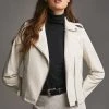 Hot Sale ⌛ By Anthropologie Faux Leather Moto Jacket IVORY ???? -PAIGE-shop unnamed file 2625