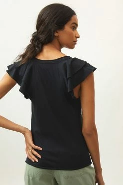 Buy ???? Maeve Catie Ruffle-Sleeved Tee OXFORD ⌛ 3 Buy ???? Maeve Catie Ruffle-Sleeved Tee OXFORD ⌛ -PAIGE-shop unnamed file 2641