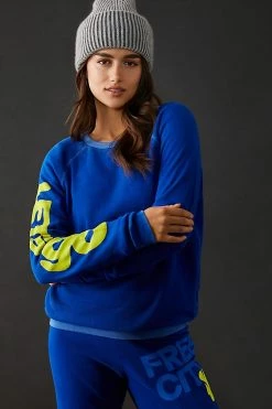 Best deal ???? FREECITY Exclusive Lucky Rabbits Sweatshirt BLUE ???? -PAIGE-shop unnamed file 265