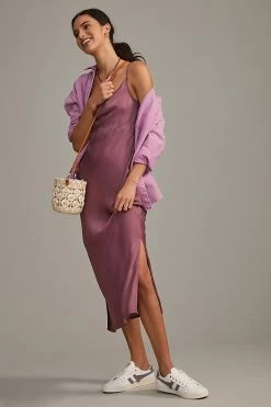 Budget ???? By Anthropologie Elyse Bias Slip ???? Dress PLUM ✨ 7 Budget ???? By Anthropologie Elyse Bias Slip ???? Dress PLUM ✨ -PAIGE-shop unnamed file 2661
