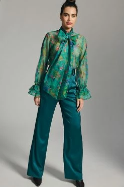 Discount ???? Mynah's Reynu Taandon Sheer Bow Blouse BLUE MOTIF ⭐ -PAIGE-shop unnamed file 2665