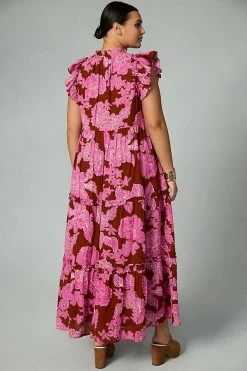 Brand new ⭐ Love The Label Tiered Ruffled ???? Dress PINK COMBO ✨ -PAIGE-shop unnamed file 2682