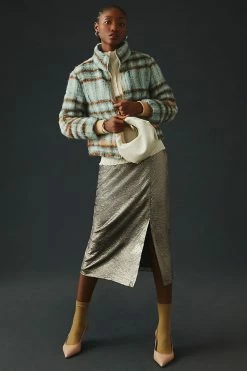 Deals ✔️ By Anthropologie Plaid Jacket SKY ???? -PAIGE-shop unnamed file 2684