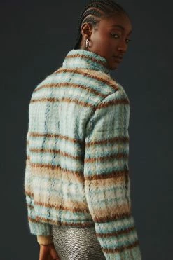 Deals ✔️ By Anthropologie Plaid Jacket SKY ???? -PAIGE-shop unnamed file 2685