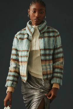 Deals ✔️ By Anthropologie Plaid Jacket SKY ???? -PAIGE-shop unnamed file 2688