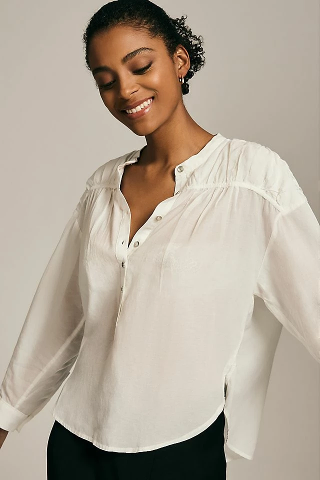 Pilcro Henley Blouse Cheap ✨ Pilcro Henley Blouse WHITE ???? -PAIGE-shop unnamed file 2698