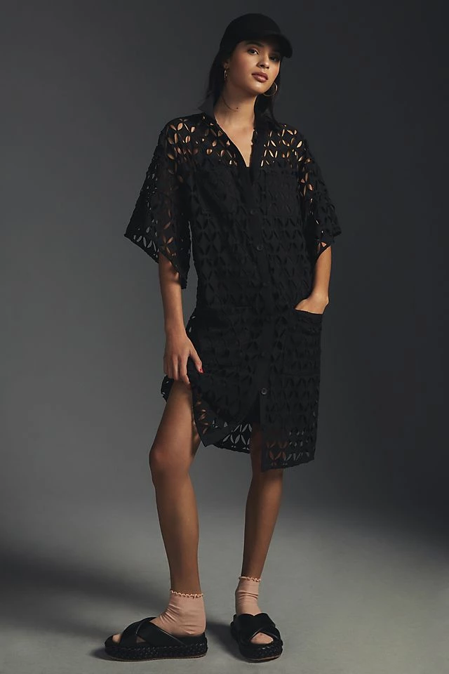 Eva Franco Cutwork Shirt Dress Cheapest ???? Eva Franco Cutwork ???? Shirt ???? Dress BLACK ???? -PAIGE-shop unnamed file 2699
