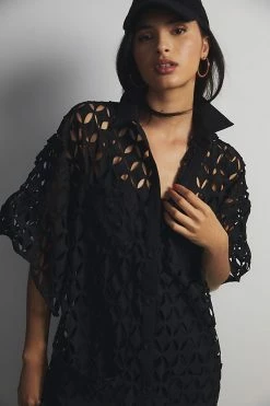 Cheapest ???? Eva Franco Cutwork ???? Shirt ???? Dress BLACK ???? 4 Cheapest ???? Eva Franco Cutwork ???? Shirt ???? Dress BLACK ???? -PAIGE-shop unnamed file 2701