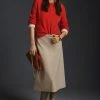 Promo ???? Mare Mare X Anthropologie Cozy A-Line ???? Skirt NEUTRAL ???? -PAIGE-shop unnamed file 2707