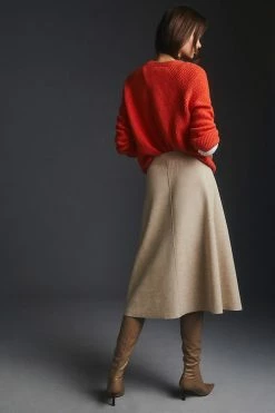 Promo ???? Mare Mare X Anthropologie Cozy A-Line ???? Skirt NEUTRAL ???? -PAIGE-shop unnamed file 2709