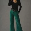 Buy ???? Self Contrast Petite Corduroy Crop Flare Pants DARK GREEN ???? -PAIGE-shop unnamed file 2713