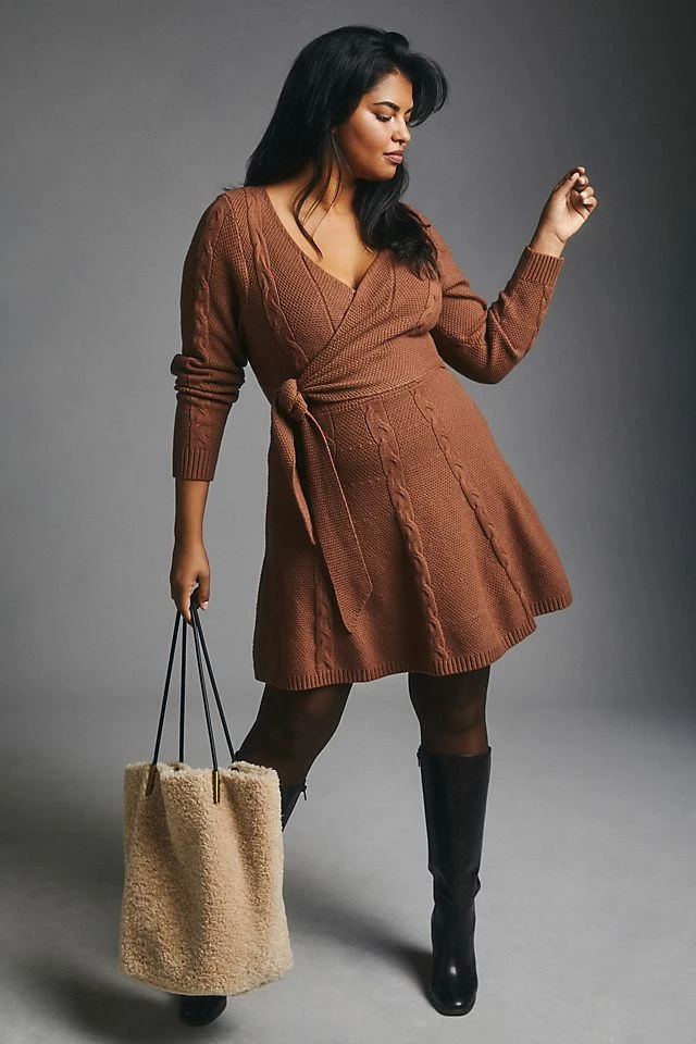 Greylin Wrap Sweater Dress Cheapest ???? Greylin Wrap Sweater ???? Dress BROWN ???? -PAIGE-shop unnamed file 2756