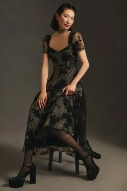 Brand new ???? Geisha Designs Floral Appliqué ???? Dress BLACK ????