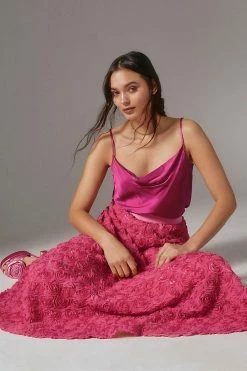 Top 10 ❤️ Maeve Floral Appliqué ???? Skirt PINK ???? -PAIGE-shop unnamed file 2767