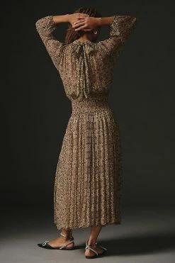 Deals ⭐ Let Me Be Smocked Mock-Neck ???? Dress BLACK & WHITE ???? -PAIGE-shop unnamed file 2775